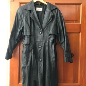 Women leather coat
